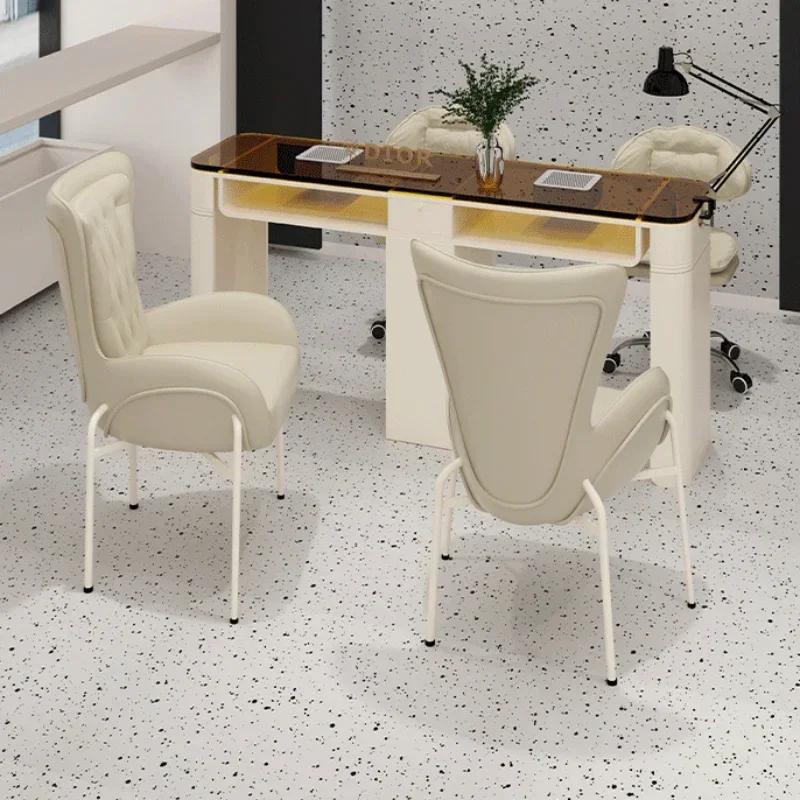 

Glass Nail Table Manicure Fragile Salon Beauty Desk Manicure Tools Professional Salon Furniture Mesa De Manicura Profesional