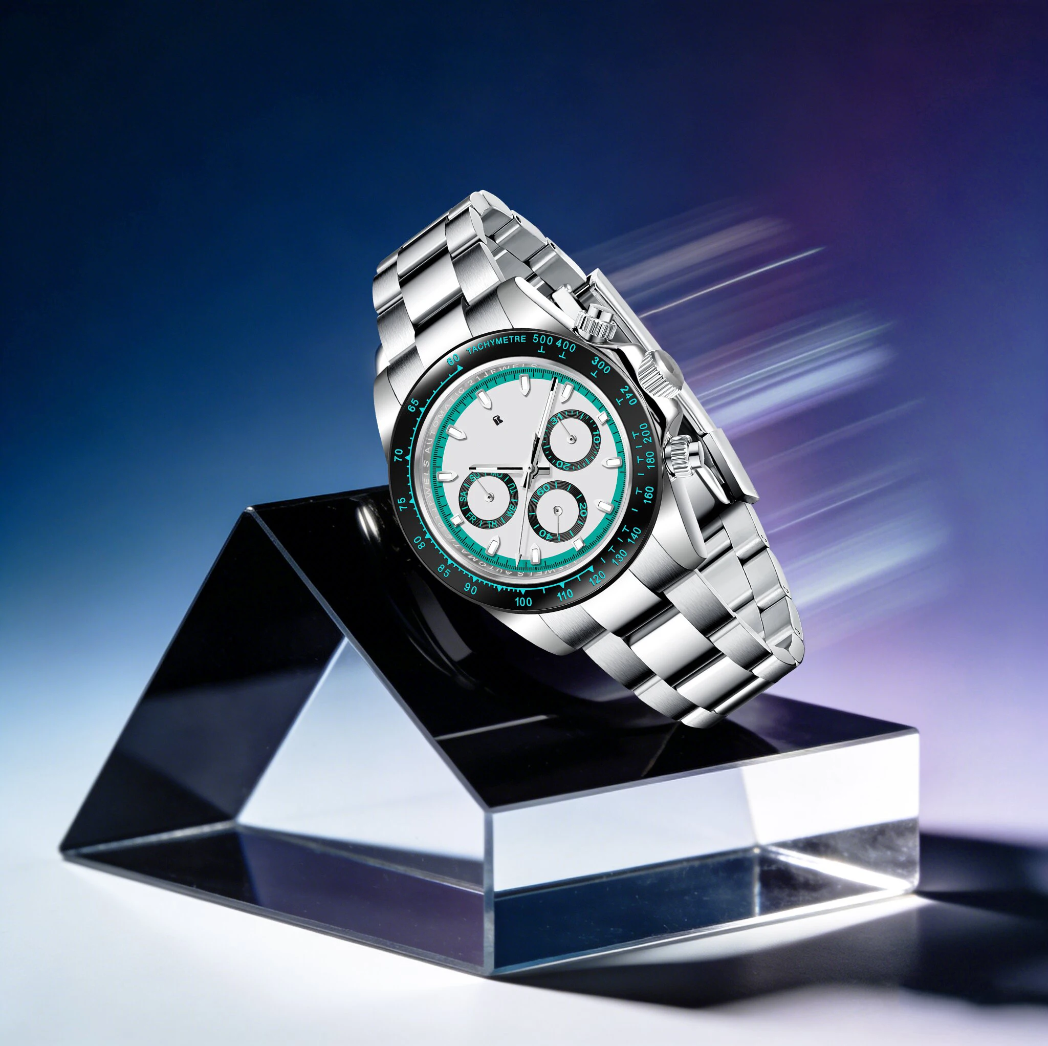 

ROSSITIMI Formal Elegant Men Mechanical Watch Timepiece For Business Occasions Stainless Steel Sapphire Luminous Weekly Display