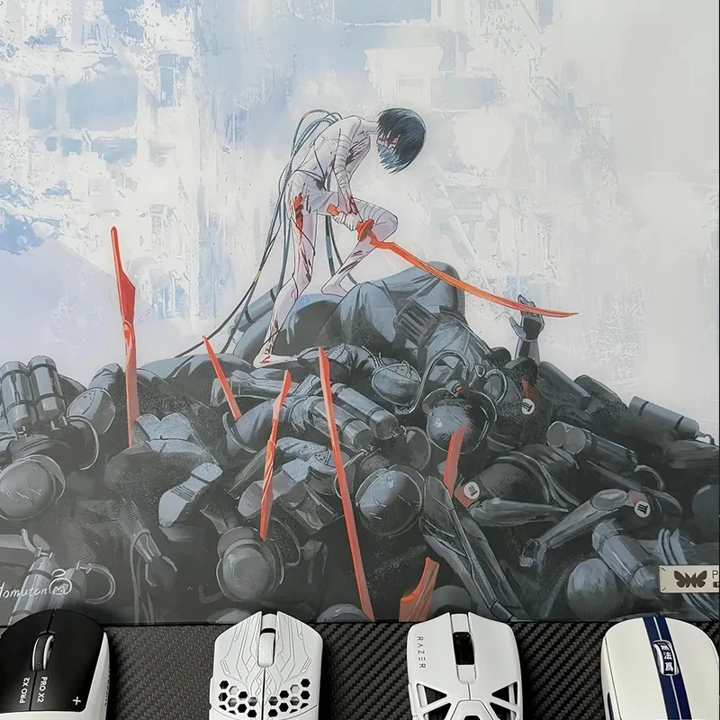SYCHE GEAR MID-01 Yeku アニメ E スポーツ 強化ガラス製マウスパッド