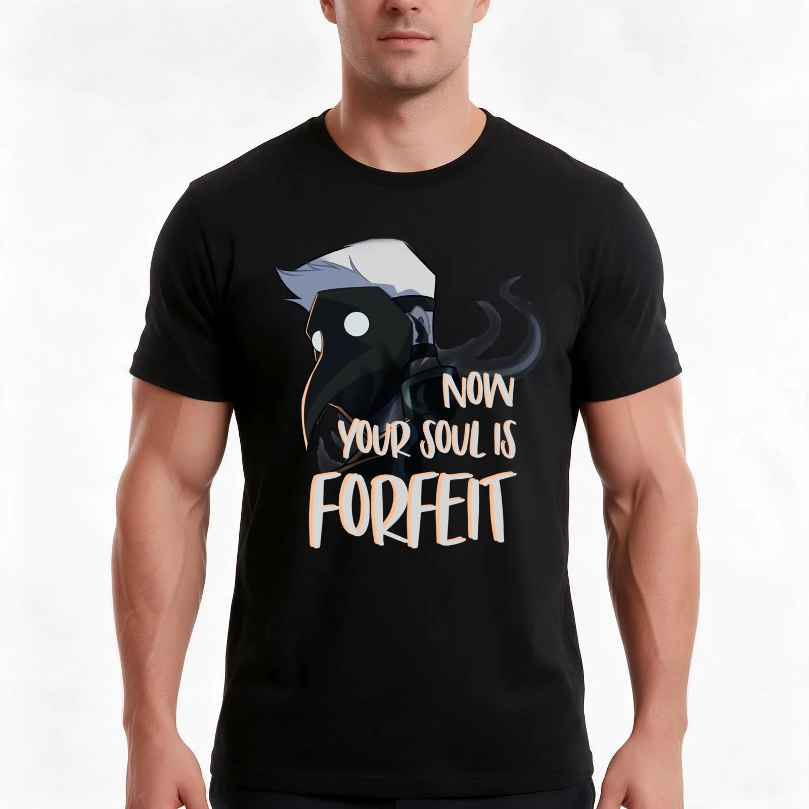 Percy Quote Your Soul Is Forfeit Classic T-Shirt, Summer Casual Cotton Tee, Oversized Streetwear Tops, Vintage Graphic Print