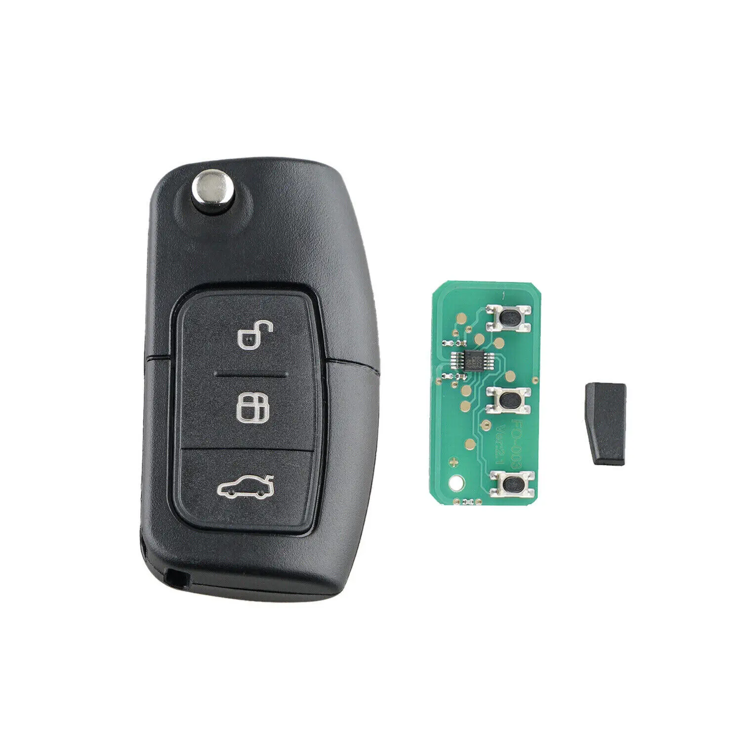 For Ford Mondeo Focus C-Max S-Max Galaxy Fiesta 1pc Car 433Mhz 3 Button Remote Key Fob Brand New Car Accessories