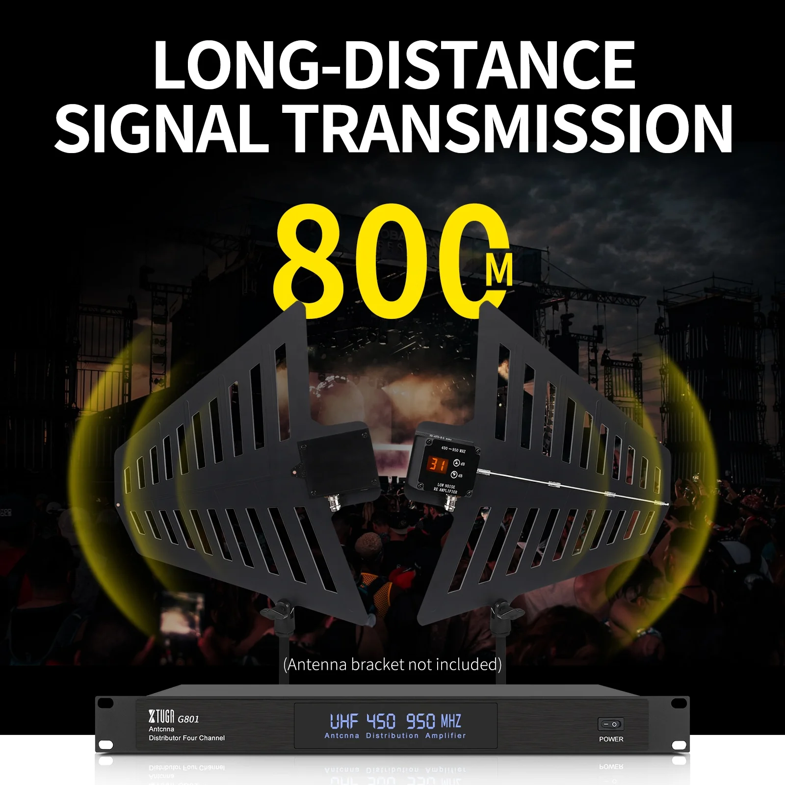 Amplificatore per antenna del sistema di distribuzione del segnale del microfono wireless TLF Xtuga GA816
