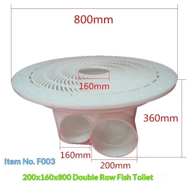 for F003 Double Row Fish Pond Drain Sewage Outlet New Aquatic Aquaculture Pond Drainage Device