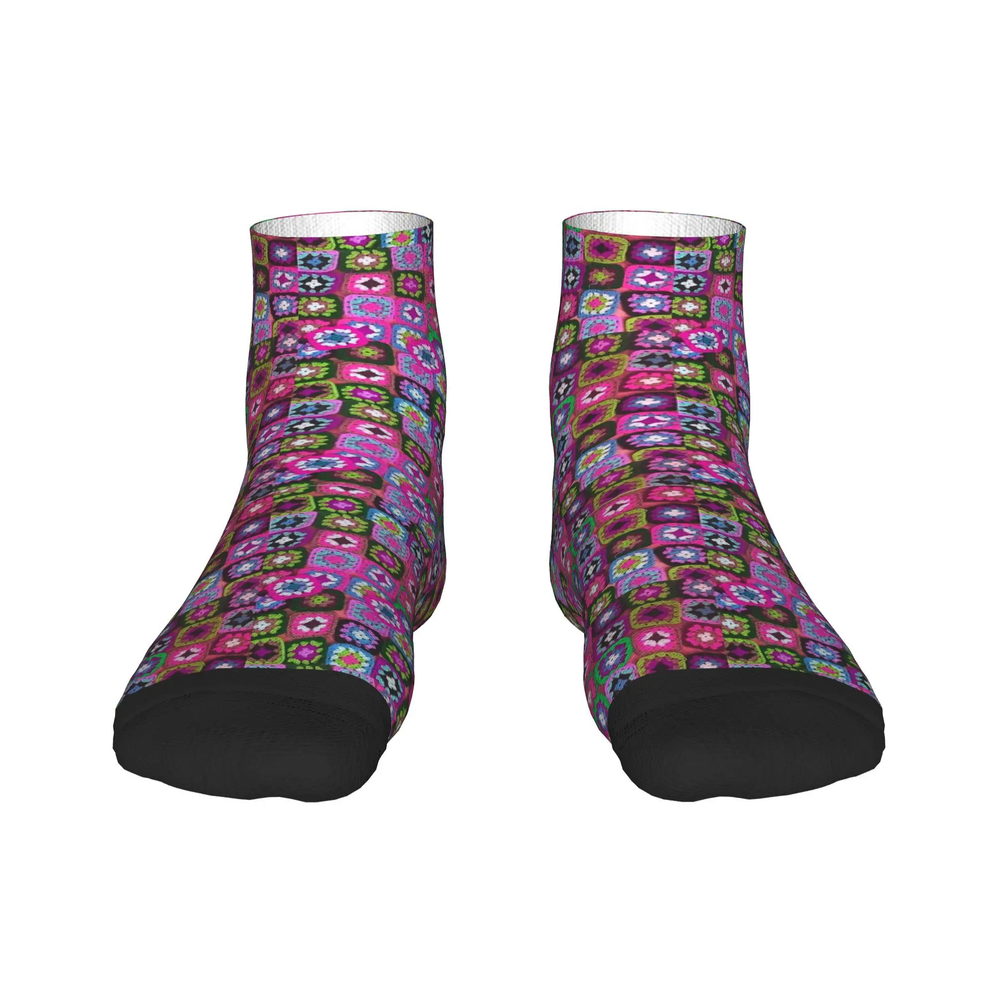 

Вязаное крючком одеяло, квадратные винтажные носки в стиле Харадзюку, супер мягкие чулки, всесезонные носки, аксессуары для мужчин и женщин, подарки