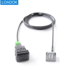Car CD Radio Stereo 3.5mm Music Auxiliary In Jack Aux Input Cable Adapter For Honda CRV Civic 8 Generation Accord