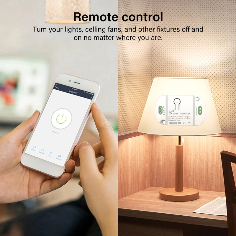 Tuya Smart Home 10A Wifi Switch Home Automation Smart Switch Module Smart Life Control Works With Alexa Google Home IFTTT