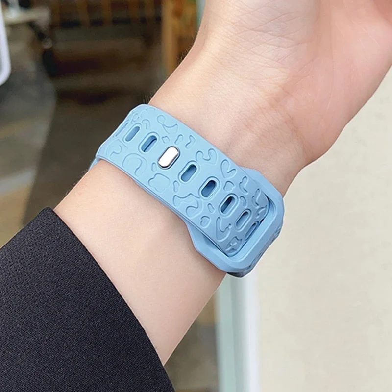 سيليكون ثلاثية الأبعاد مقعر ليوبارد طباعة حزام + درع بولي TPU وزارة الدفاع مجموعة حافظة ل أبل ساعة الترا 10 8 7 6 5 49 مللي متر 46 مللي متر 45 44 41 مللي متر الفرقة