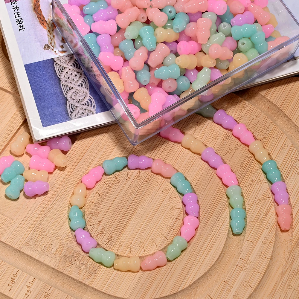 50 Stücke 14*8mm Kalebasse Glasperlen Kürbis Lose Spacer Perlen für DIY Armband Halskette Ohrring Schmuck Zubehör