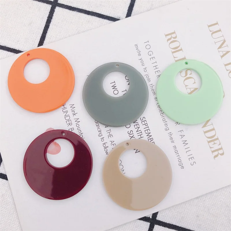 

Оптовая продажа, 50 шт./лот, 35 мм, цветной принт, геометрия, круглая форма, акриловые бусины, ювелирные изделия «сделай сам», кулон для одежды, аксессуар