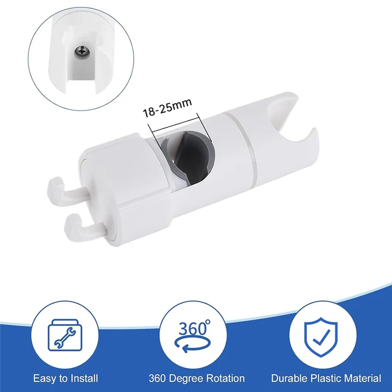 B84B-Adjustable Shower Head Holder For Shower Chairs, Fits Bath Seats, Transfer Benches, Bath Stools, And Shower Commodes