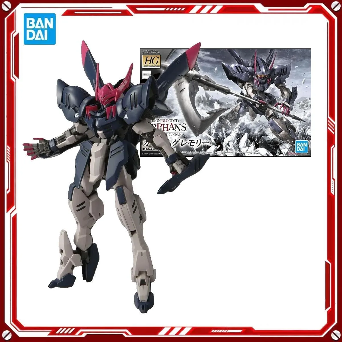 

Genuine Bandai Original Figure Model Kits HG IBO 1/144 Gundam Gremory Anime Figures Action Model Toys Gifts Gift for Boy girl