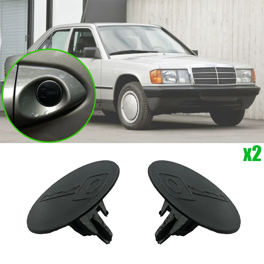 2x Black New Car Door Handle Lock KeyHole Cap Plug﻿ For Mercedes-Benz 190 W201 1982 1983 1984 1985 1986 1987 1988 - 1993