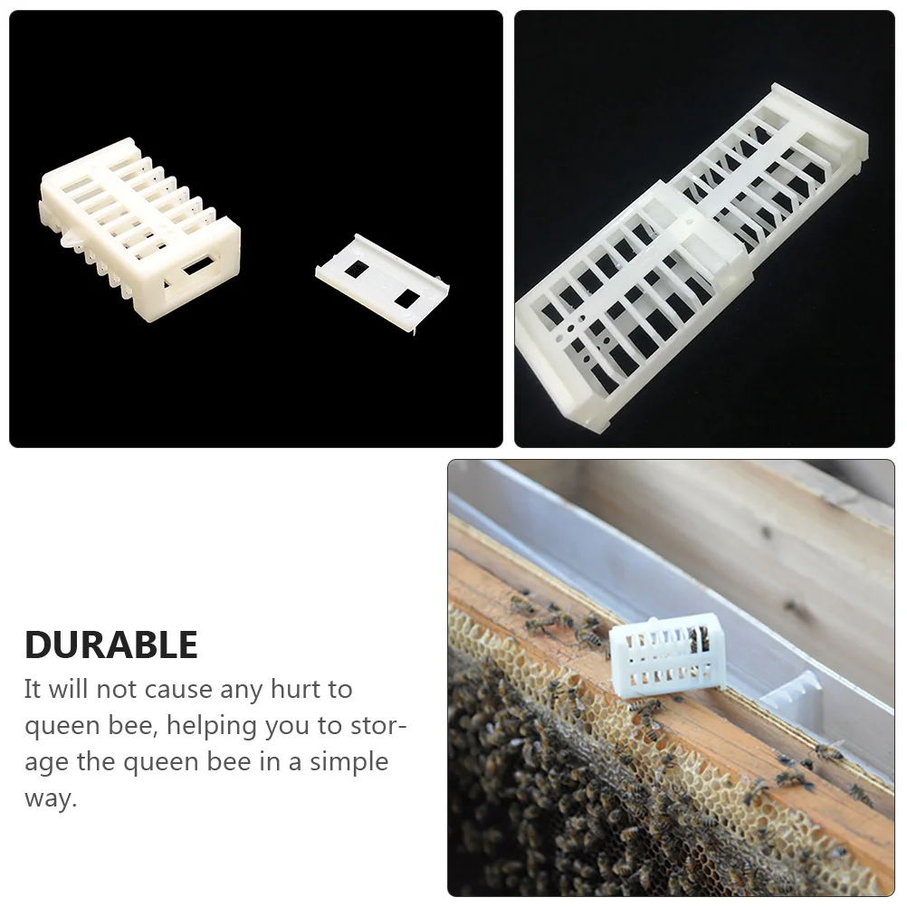 

10Pcs Durable Plastic Bee Queen Cages Rearing Isolation Beekeeping Storage Transport Cage Equipment Plastic Bee Queen Cages