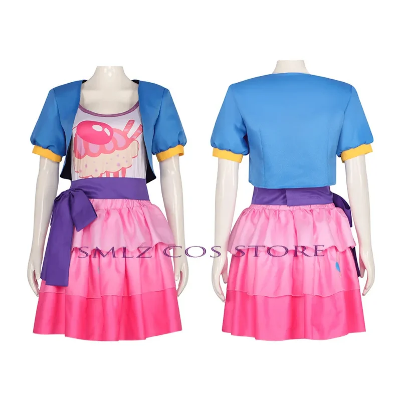 Pinkie Pie Cosplay Anime Twilight Sparkle Costume Uniform Top Jackets Skirts Accessories Outfit Halloween Party Dress for Girl