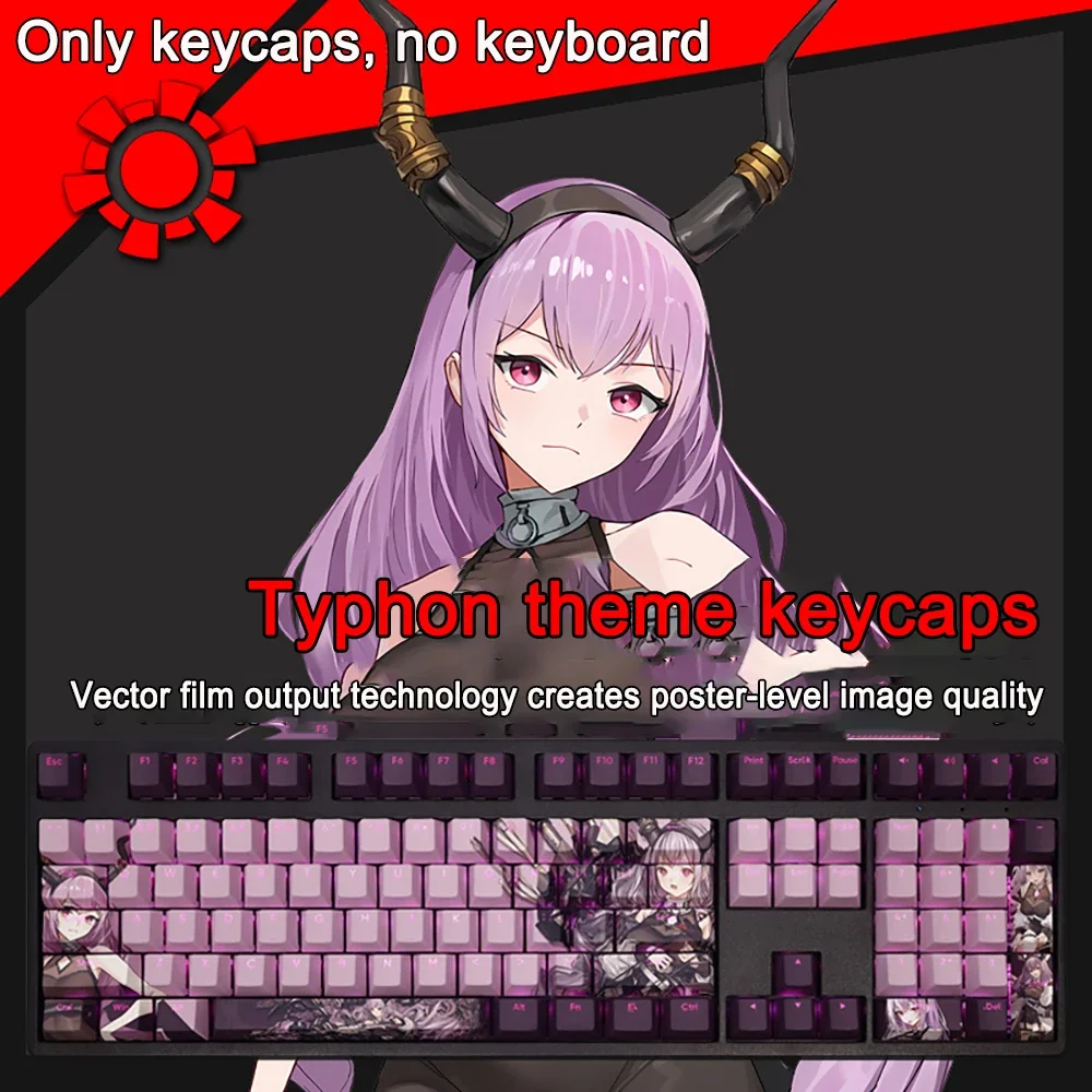 Game Arknights Honeyberry Alle Charaktere Tastenkappen PBT Dye-Sub Cherry Hintergrundbeleuchtete Tastenkappen Anime-Tastenkappen für ANSI 61 87 108 Layout – Detail 24