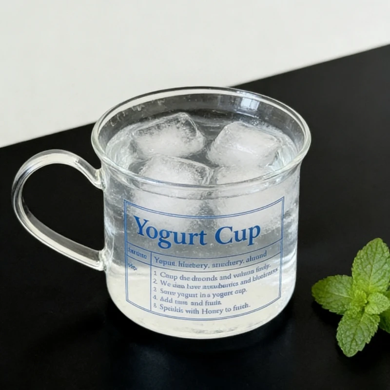 Japanese Style Glass Pudding Cup Multi Functional Juice Yogurt Oatmeal Cups Household Fruit Ice Cream Bowl Dessert Serving Cups