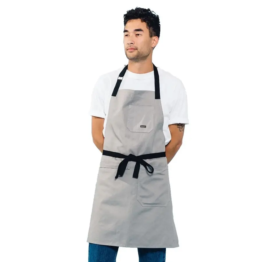 

Daily Cotton Kitchen Apron for Cooking Mens and Womens Professional Chef or Server Bib Apron Adjustable Straps with Pockets and