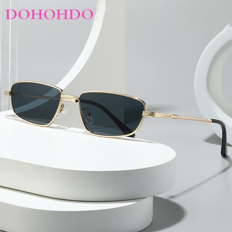 

Classic Trendy Metal Rectangle Sunglasses Women Men Luxury Brand Design Sun Glasses Outdoor Traveling Driving Shades UV400 Очки