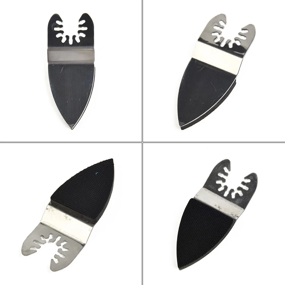 Base platorello abrasivo scanalature argento acciaio inossidabile universale 81.5*7mm Finger Sanding Multitool dito oscillante