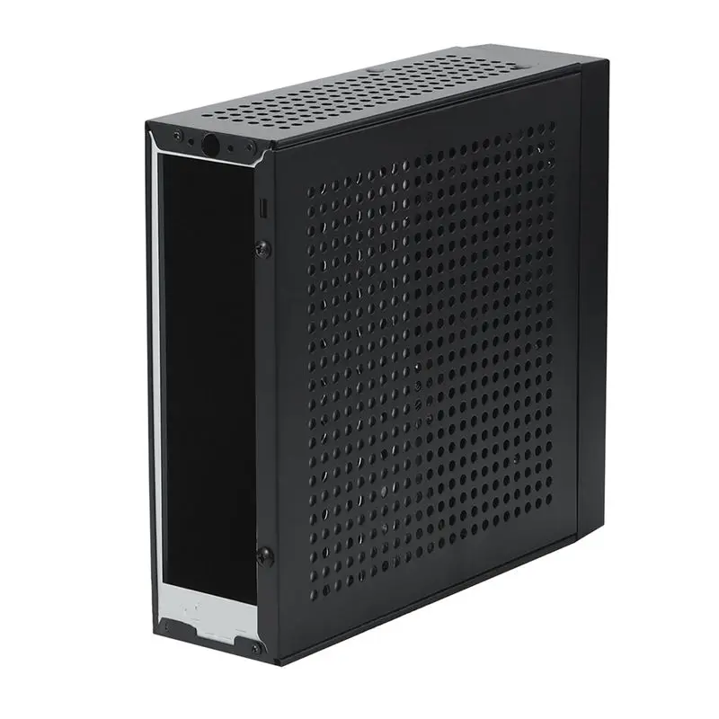

(ABGQ) M09 HTPC Mini ITX Компьютерный корпус с блоком питания постоянного тока, промышленный корпус для управления, настенный настенный компьютерный корпус для настольного ПК