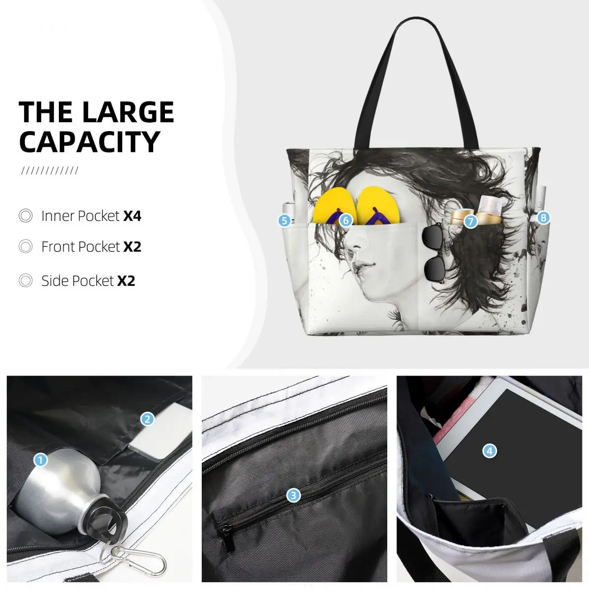 Agust D Set Me Free Beach Tote Bag Sport Gym Yoga Duffle Large Tote Bag Women Travel Bag Fitness bag