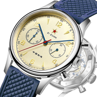 RED STAR 38mm Men‘s Mechanical Wristwatches FKM Pilot 1963 Chronograph Original ST1901 Movement Air Force Aviation Sapphire 40mm