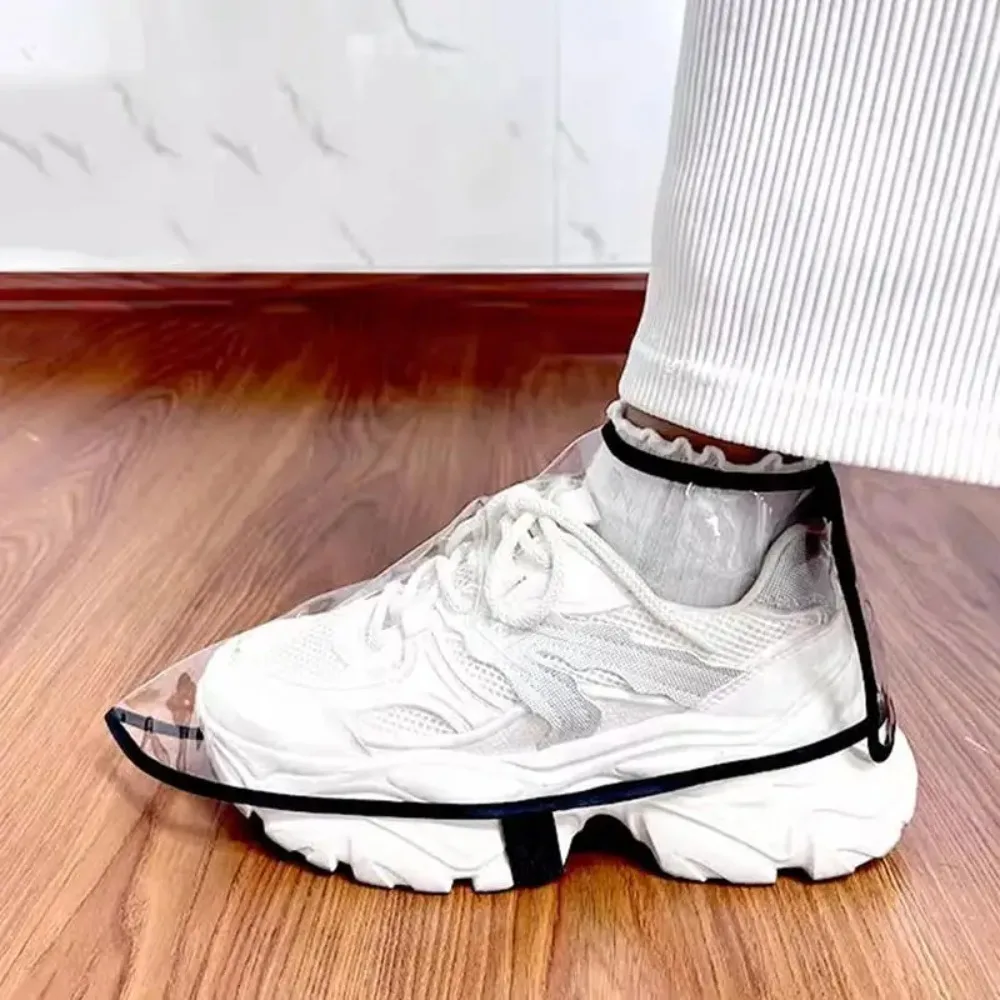 Elastische Schuhüberzüge mit transparentem Design, wasserdicht, staubdicht, einfach zu tragen, für Friseursalons und den Heimgebrauch, Schuhschutz – Detail 11