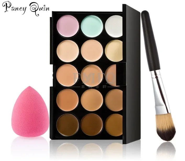 make up Concealer Contouring Kit Cream Based Professional Concealer Palette Make up Set Pro Palette brush and Sponge Puff