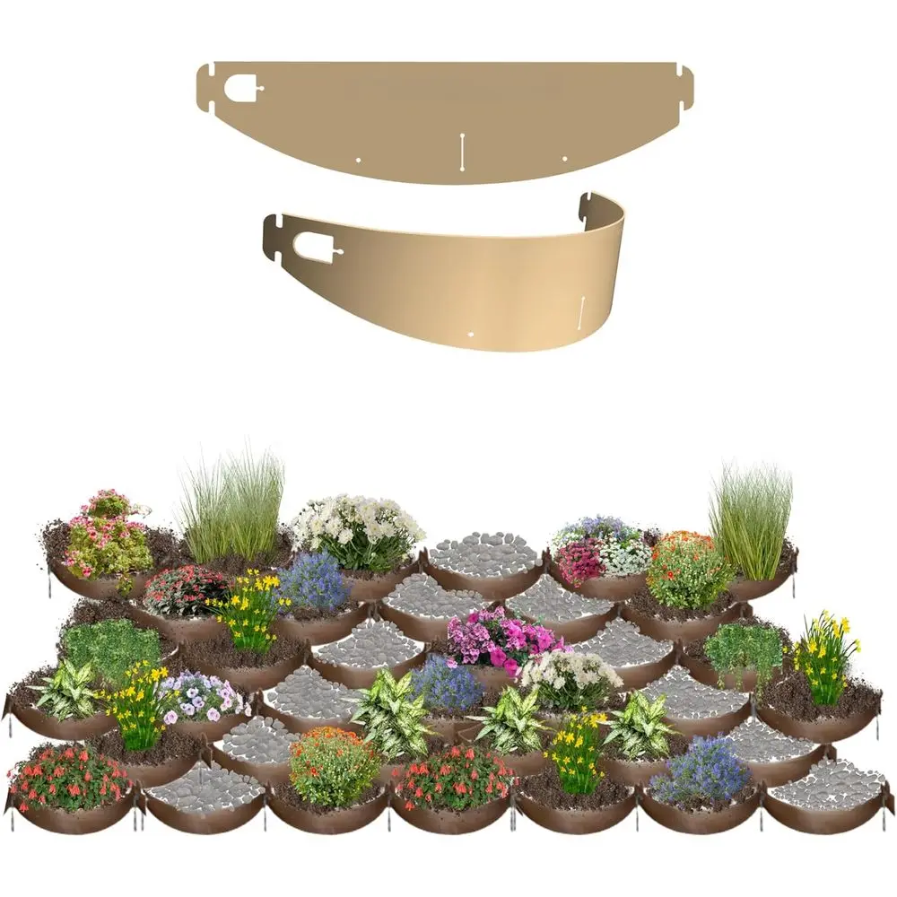 

Eco-Friendly 10-Piece Hill Planters for DIY Terracing on Steep Slopes, 25°-35°, with Geogrid Water Retention for Slope Stabiliza