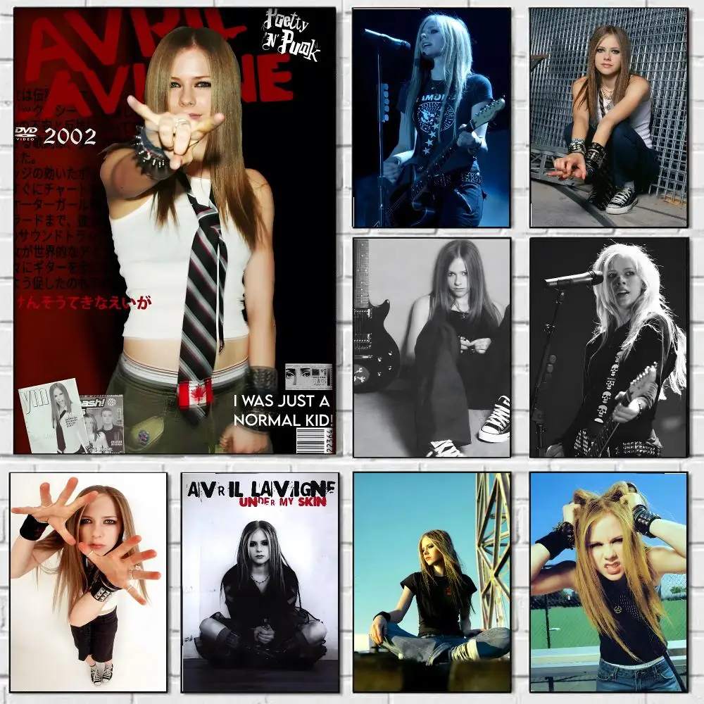 Singer A-Avril Lavigne Painting Calligraphy Durable Painting Canvas Poster Wall Hanging Home Interior Decoration Art Mural Gift