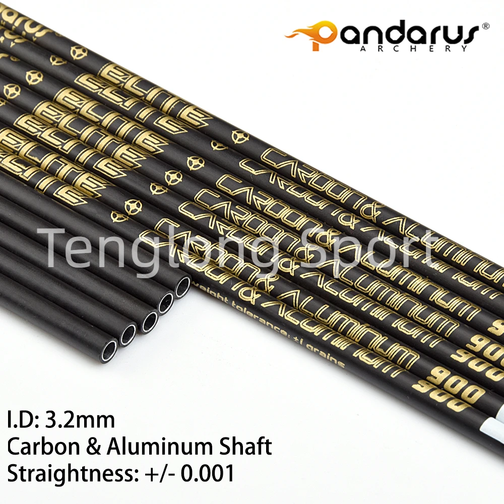 Archery Aluminum Carbon Arrow Shaft 40T I.D 3.2mm 30-32in Straightness 0.001 for Diy Arrow 12pcs/lot