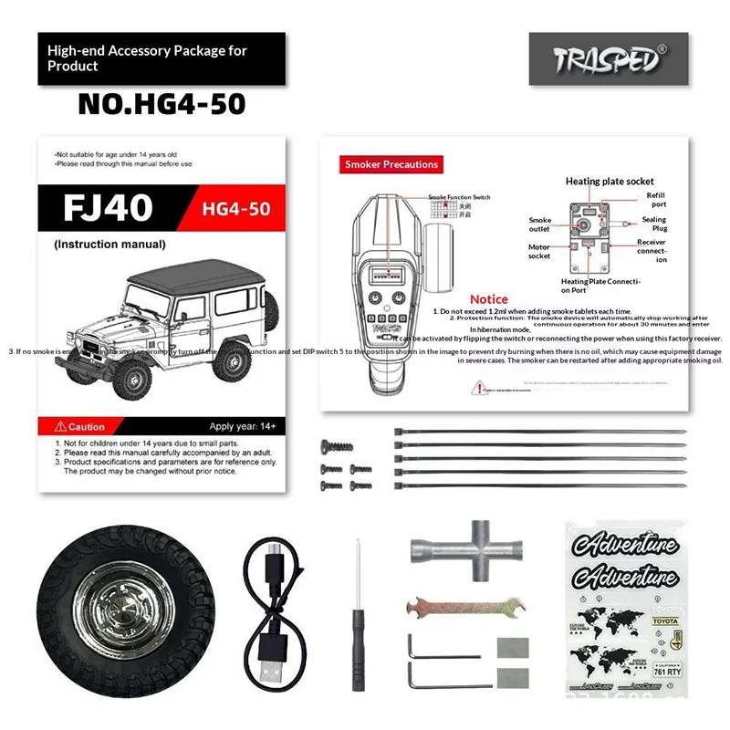 FMS1/16 سيارة كهربائية تعمل بالتحكم عن بعد RC هدية رائعة وإضاءة تأثير الصوت FJ40 نموذج سيارة محاكاة #4