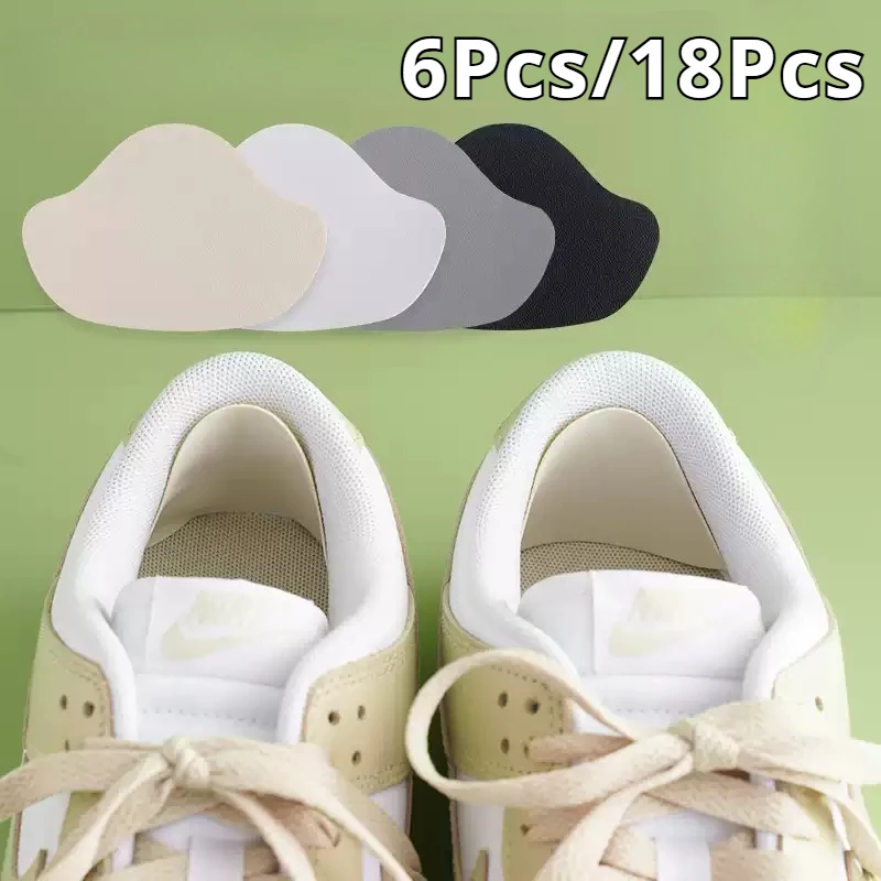 Self-Adhesive Shoe Heel Repair Patch, Anti-Wear Microfiber Leather Shoe Liner, Shoe Heel Protector for Sneakers, 6 Pcs/18 Pcs