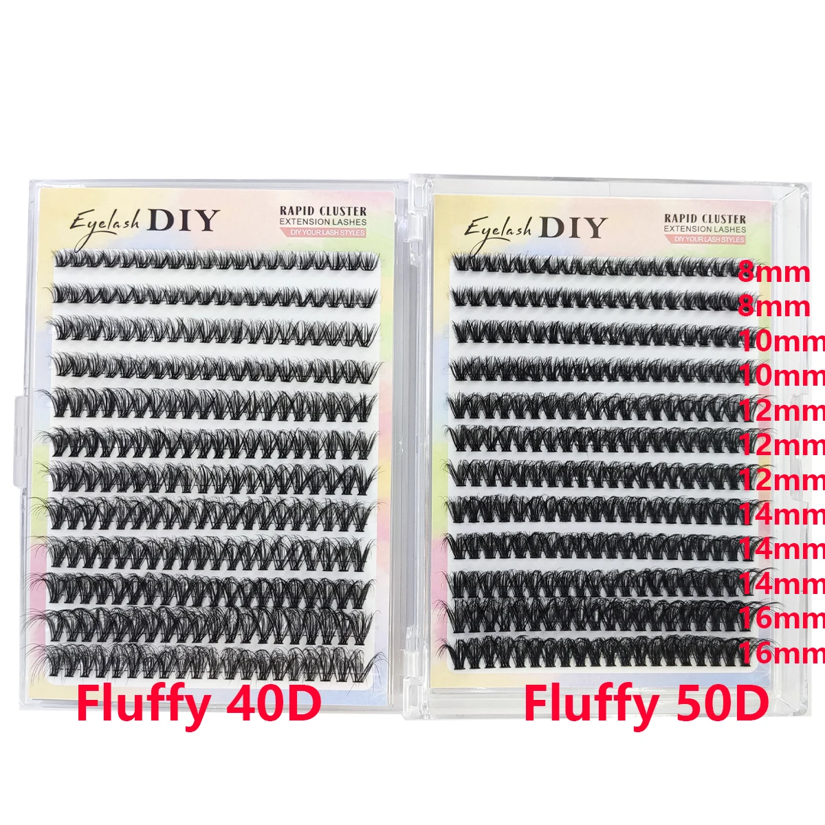 HBZGTLAD 60D/80D/100D/140D/160D Wimpernbüschel mit unteren und spitzen Wimpern DIY Fairy Manga Spitze Dicke Künstliche Nerzwimpern – Detail 16