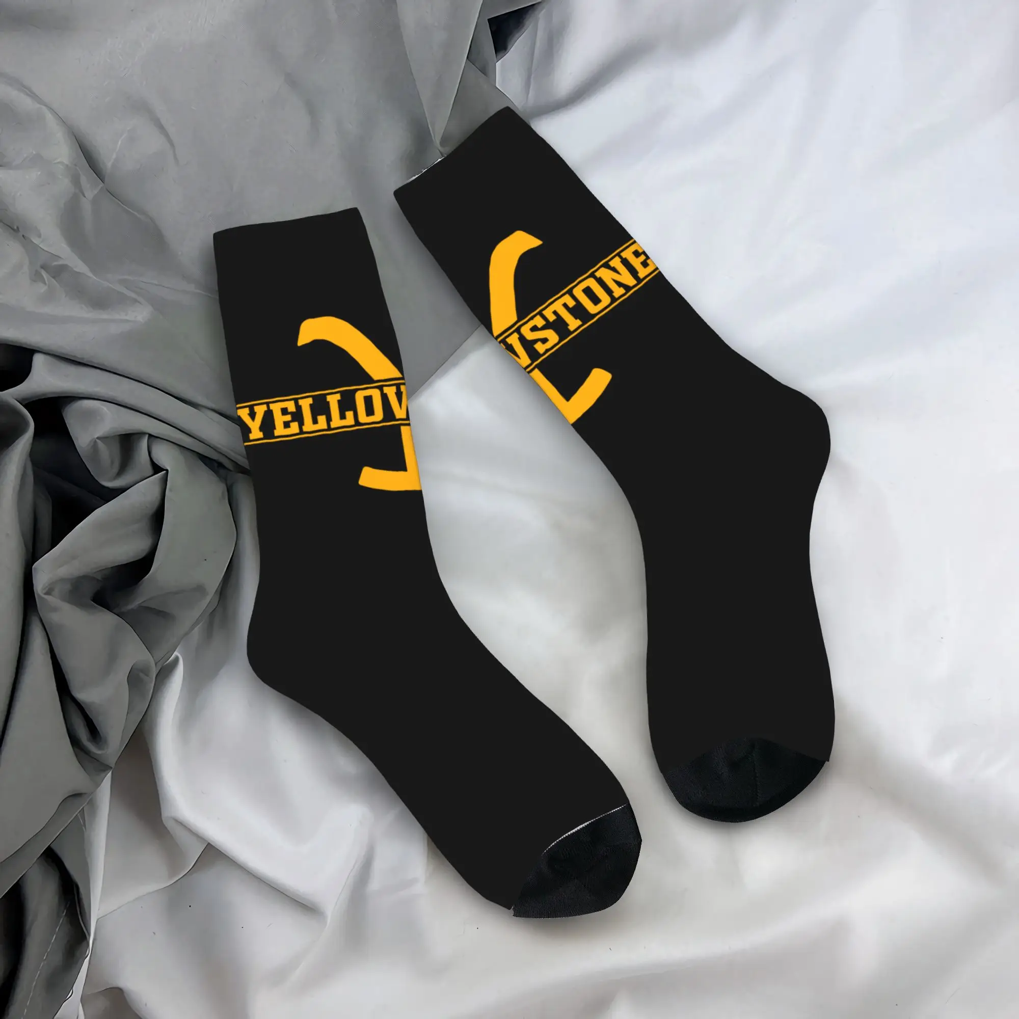 

Custom Yellowstone Dress Socks for Men Women Warm Funny Novelty Dutton Ranch Crew Socks