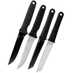 3CR13 Stainless Steel Outdoor Camping Fixed Blade Knife PP Handle Portable Carry Self Defense Survival Knives With Chain