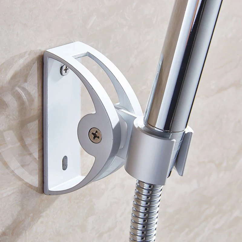 Soporte para cabezal de ducha de mano, soporte de perforación de aluminio montado en la pared para baño, Base de cabezal de ducha ajustable, accesorios de baño