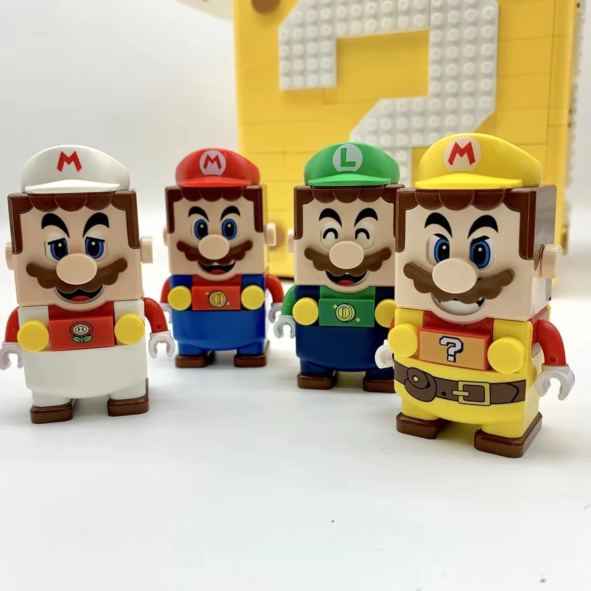 4 sztuk/partia Super Ma Bros bez funkcji elektronicznej figurki Model klocki klocki zestawy zabawki dla dzieci prezent