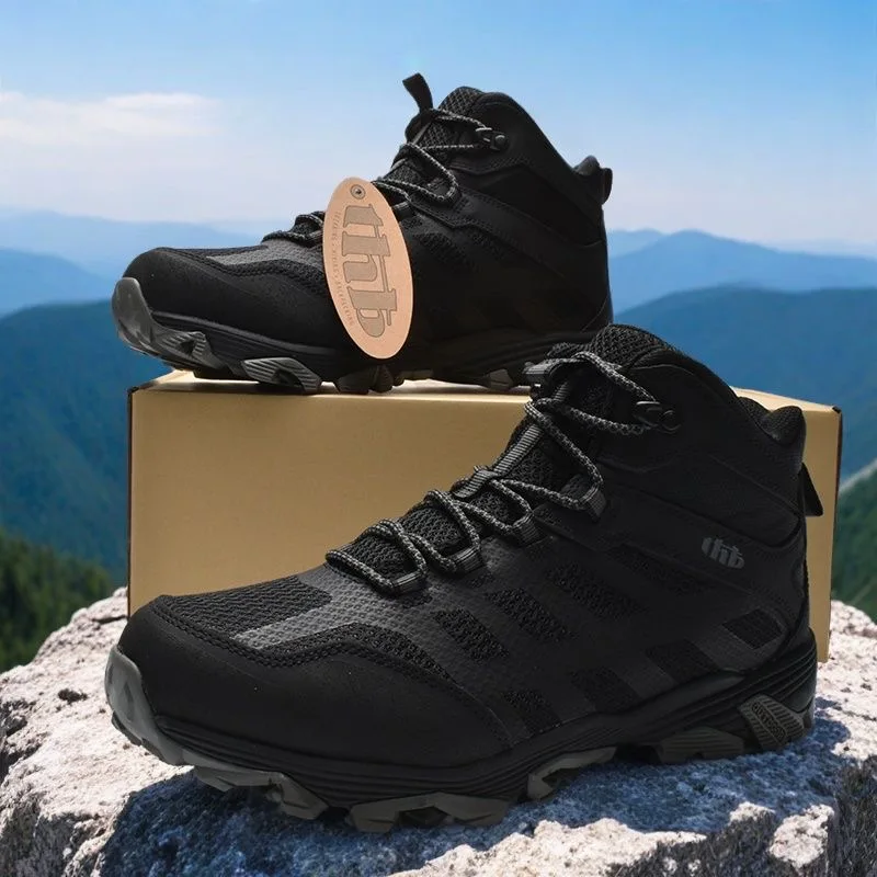 

Winter 2025 Men Hiking Shoes Black Outdoor Walking Shoe Man Designer Sport Mountain Shoes Non-Slip Hunting Boots Mens