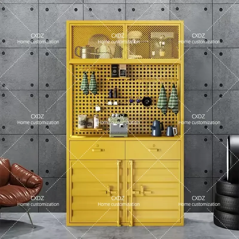 Industrial Style Container Figure Commercial Product Storage Wine Container Display Rack for Store Sample Showcase