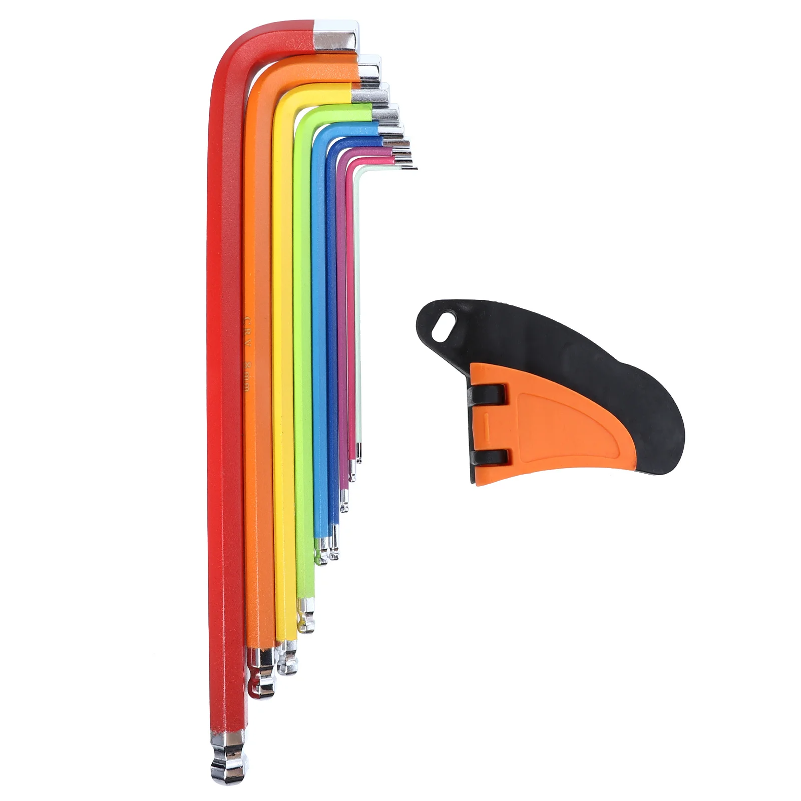 

9pcs Steel Colored Hexagon Wrench Set L-Shape Multi-Function Repair Tool For Garden Appliance Hand Tool