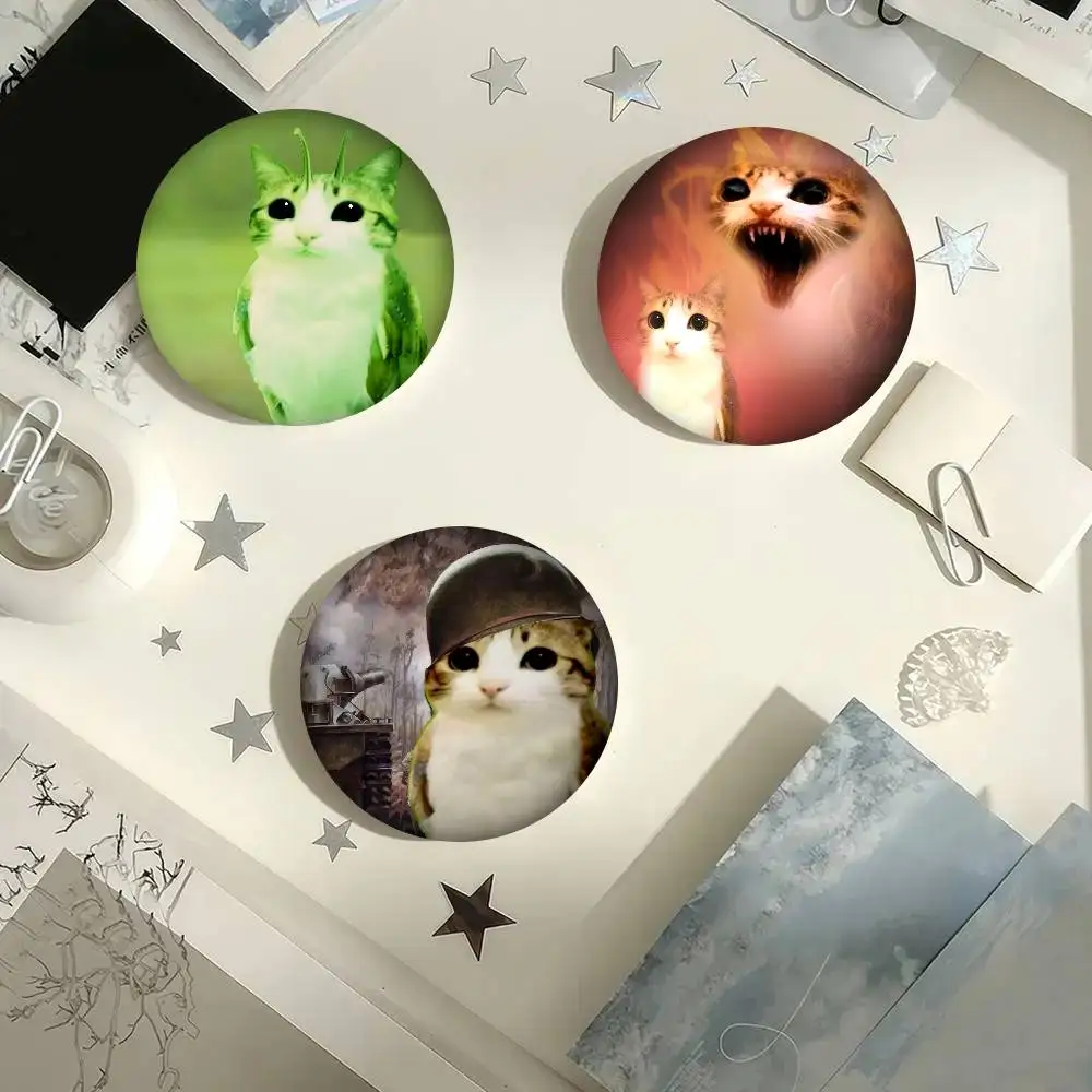 Niedliche Meow-Lern-Meme-Broschen im Kawaii-Anime-Stil – Süße Cartoon-Anstecknadel für Jacken, Jeans und Revers – Geschenk-Accessoire