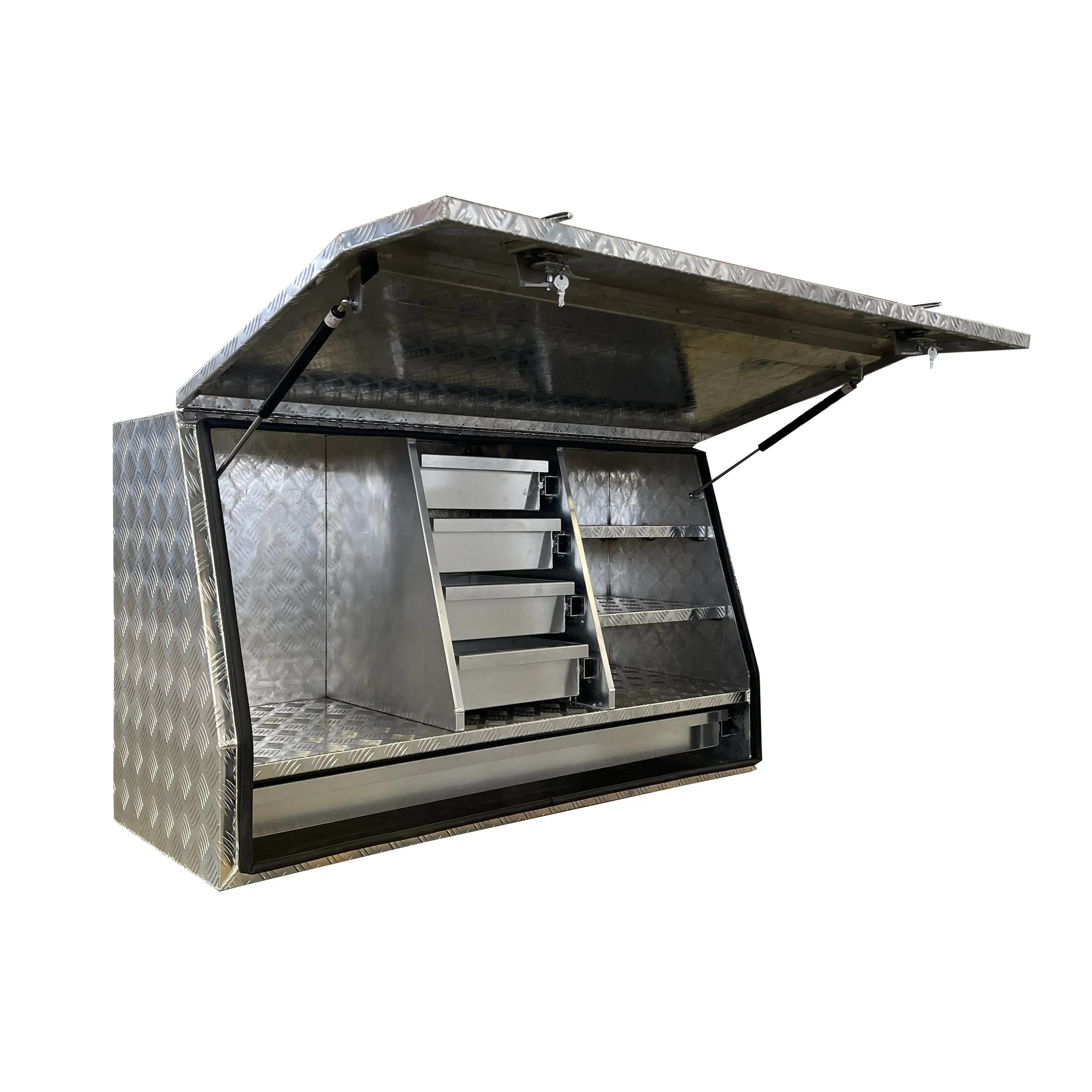 

Aluminum Ute Canopy Waterproof Pickup Trucks Tool Box For Truck And Work Site