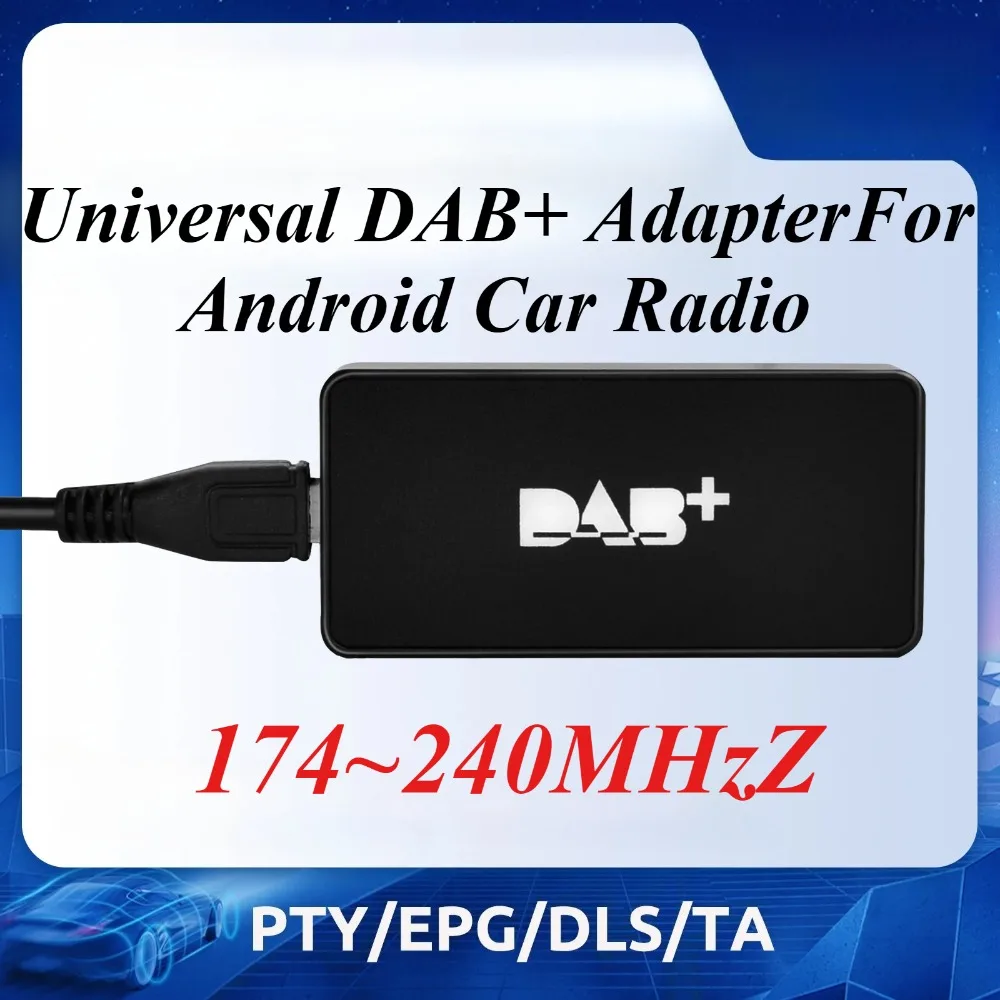 

Universal Car DAB Digital Radio Adapter USB Powered Tuner Box with Quick Amplified Antenna for Android Head Unit Sound Upgrade