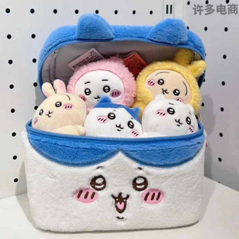 Niedliche Chiikawa Usagi Kosmetiktasche Große Kapazität Kosmetik-Organizer Tragbare Tasche Hachiware Aufbewahrungsbox Geschenk Reise-Essential
