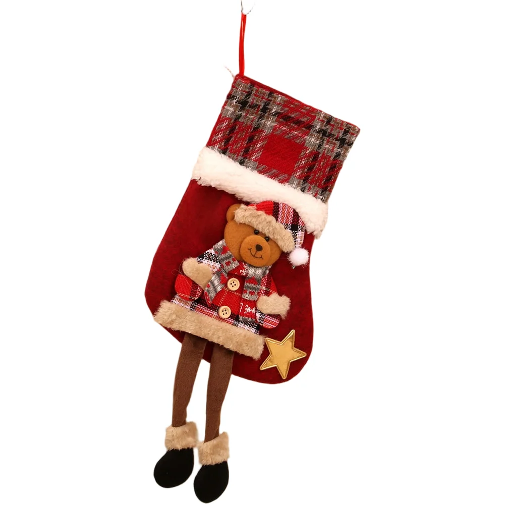 

Festive Candy Holder Candy Bag Festive Decoration Christmas Stocking Classic Christmas Style Perfect For Treats
