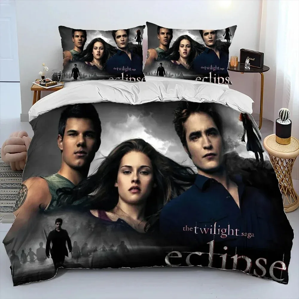 3D The Twilight Saga HD Printed Comforter Bedding Set,Duvet Cover Bed Set Quilt Cover Pillowcase,king Queen Size Bedding Set Kid