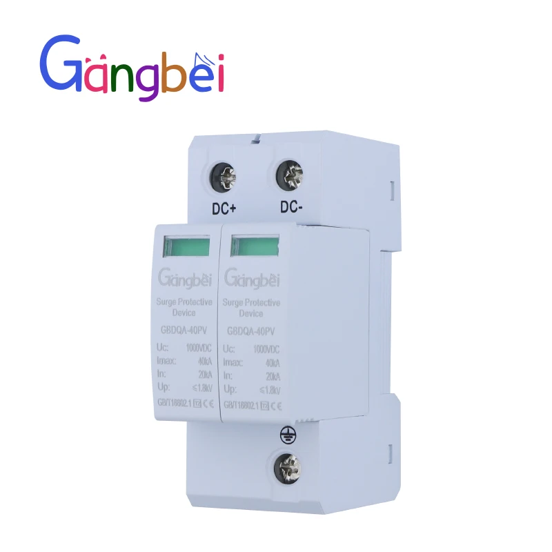 

DC SPD 1000V 20KA~40KA House Surge Protector Protective Low-voltage Arrester Device Gangbei