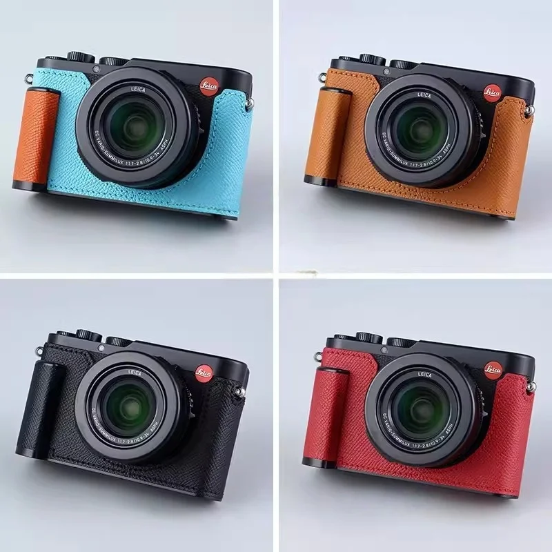 

custom cover Photo Camera Genuine leather cowhide Bag Body BOX Case For leica D-LUX8 DLUX8 handgrip Protective sleeve box base