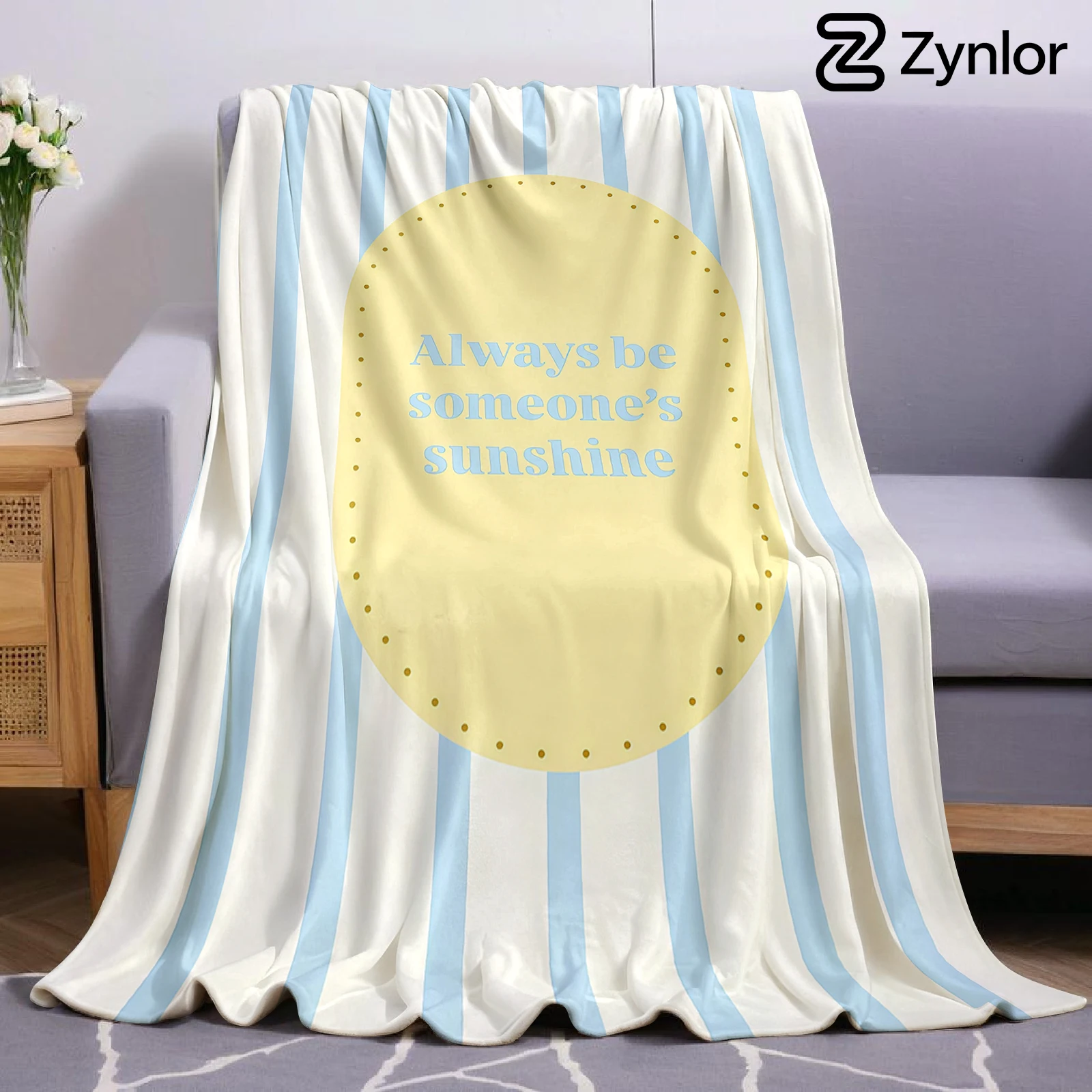 Sunshine Quote Ultra Soft Sherpa Fleece Blanket Fluffy Warm Halloween Cozy Throw for Sofa Couch Bedroom Gift All season